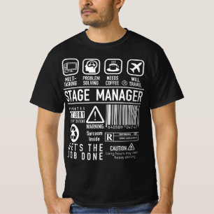 Bühne Manager Definition Jobbeschreibung Symbole T-Shirt