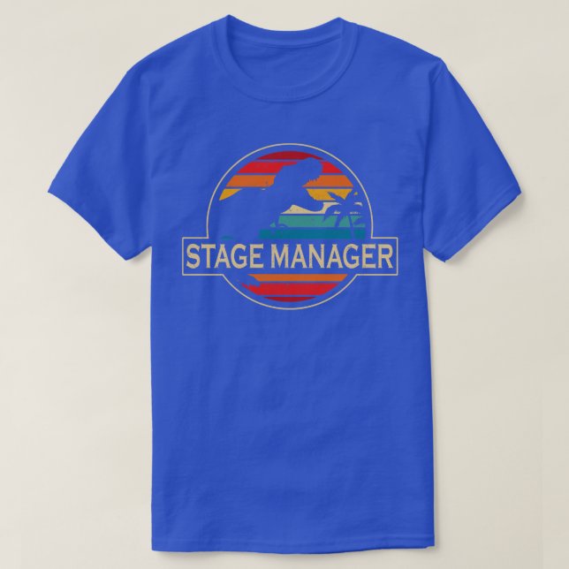 Bühne Manager Dinosaur T-Shirt (Design vorne)