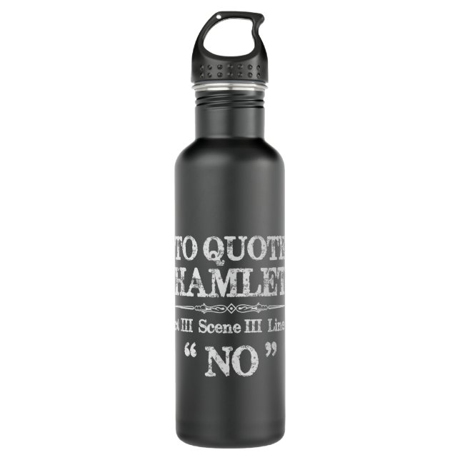 Bühne Manager Theatergeschenke - Shakespeare Hamle Edelstahlflasche (Vorderseite)