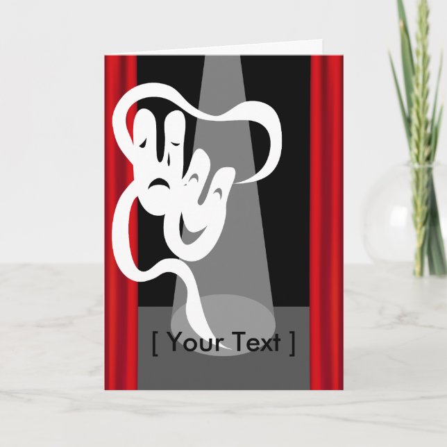 Bühne mit Maske Grußkarte Karte (Vorderseite)