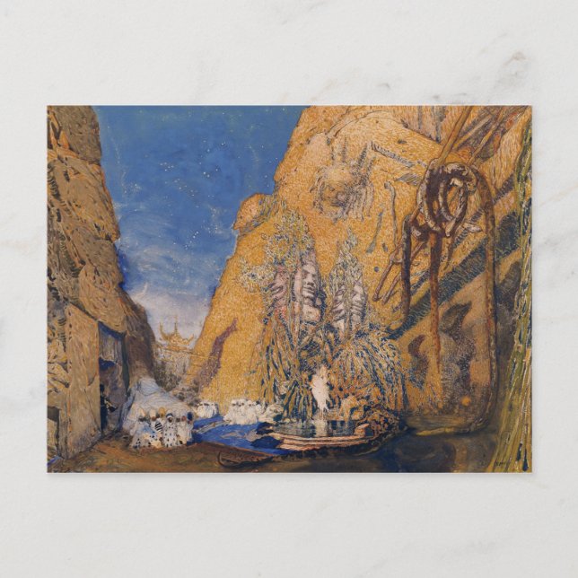 Bühne-Set für das "Dieu Bleu" Postkarte (Vorderseite)