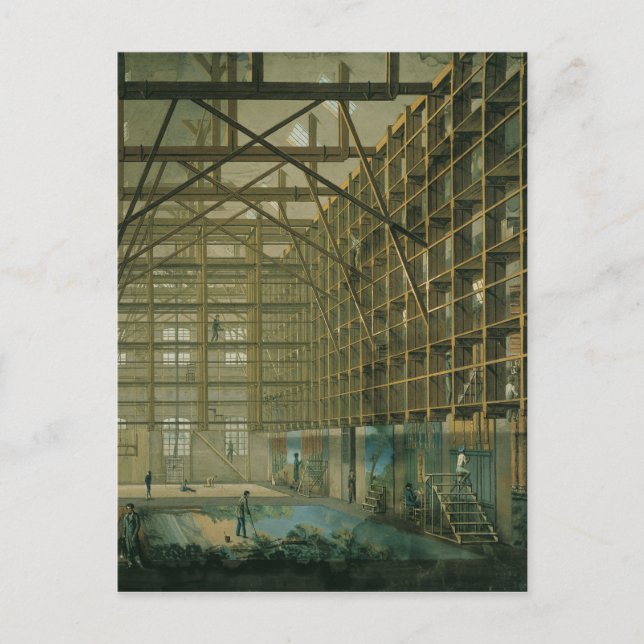 Bühne Set Workshop der Pariser Oper, 1800-20 Postkarte (Vorderseite)