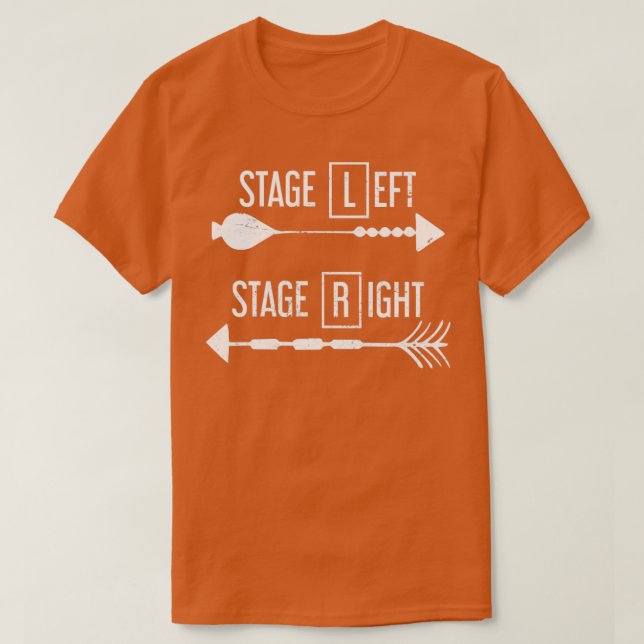Bühne Verlassen Bühne rechts Schauspieler Theater T-Shirt (Design vorne)