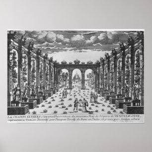 Bühne von Giacomo Torelli für "Venere Gelosa" Poster