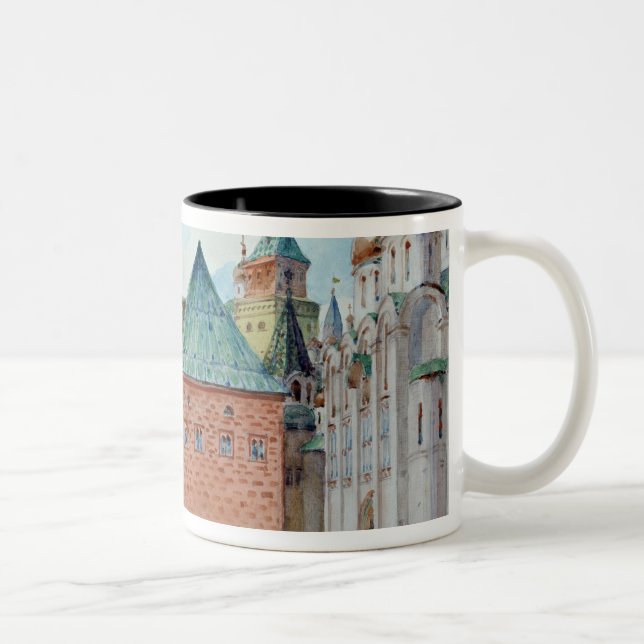 Bühneentwurf für bescheidenen Mussorgskys Oper Zweifarbige Tasse (Rechts)