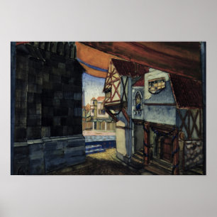 Bühneentwurf für die Oper 'das Mädchen von Orleans Poster