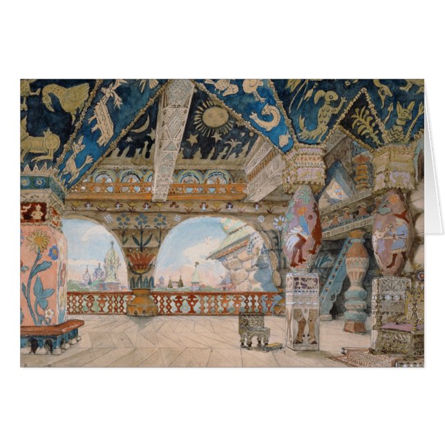 Bühneentwurf für Oper Nikolai Rimsky-Korsakovs (Vorderseite (Horizontal))