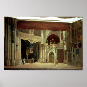 Bühnemodell für die Oper Poster