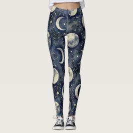 Bühnen des Mondes Nahtloses Muster Leggings