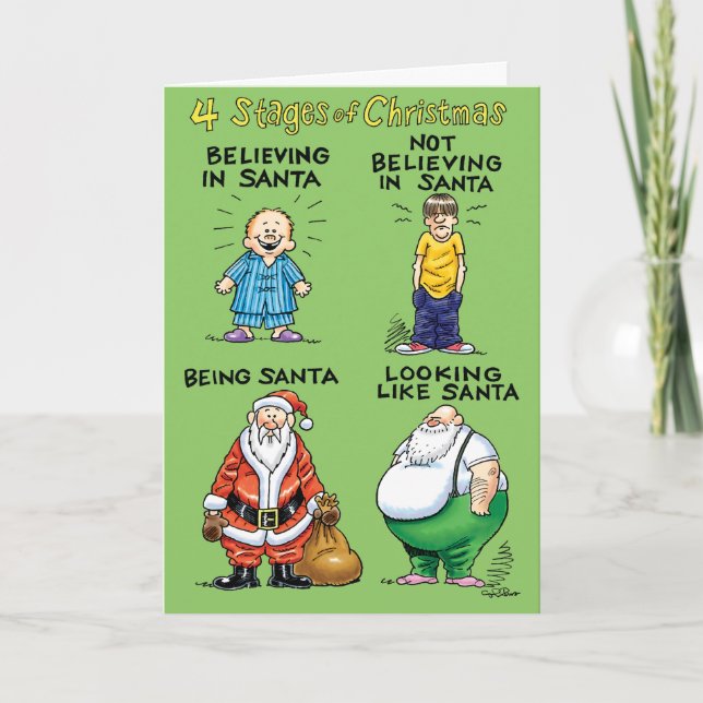 Bühnen Weihnachts-Spaß-Weihnachtskarte Feiertagskarte (Vorderseite)