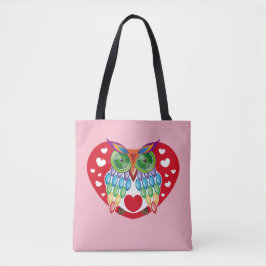 Búho colorido, amor tasche