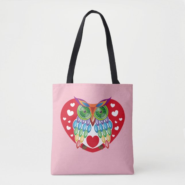 Búho colorido, amor tasche (Vorderseite)