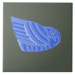 BUHO HELADO in BLUE/EBONONY-Kachel Fliese