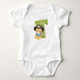 Buhstabe T - Kleines Piratenbaby mit Schnuller Baby Strampler