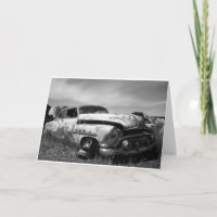 Buick in einer Junkyard-Gruß-Karte