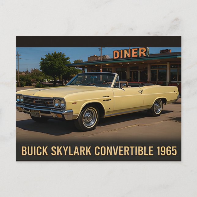 Buick Skylark Cabrio 1965 Postkarte (Vorderseite)