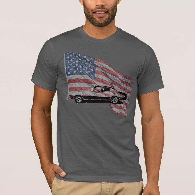Buick Skylark with American Flag T-Shirt (Vorderseite)