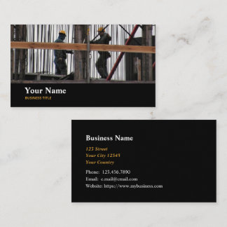 Builder Construction Worker Business Card Visitenkarte