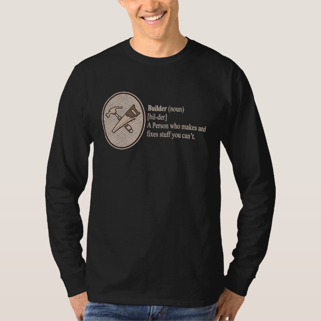 Builder construction worker definition by T-Shirt (Vorderseite)