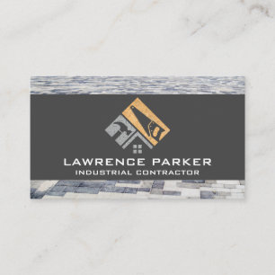 Builder-Reparatursymbole   Bauarbeiter-Logo Visitenkarte