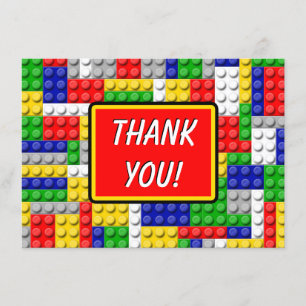 Building Blocks Garçons Anniversaire Fête Merci No