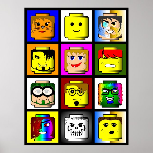 Building Blocks Heads Poster (Vorne)