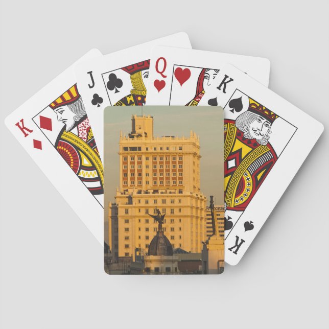 Buildings along Gran Via and Edificio Espana Spielkarten (Rückseite)