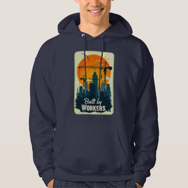 Built by Workers Retro Labor Day Shirt (Vorderseite)