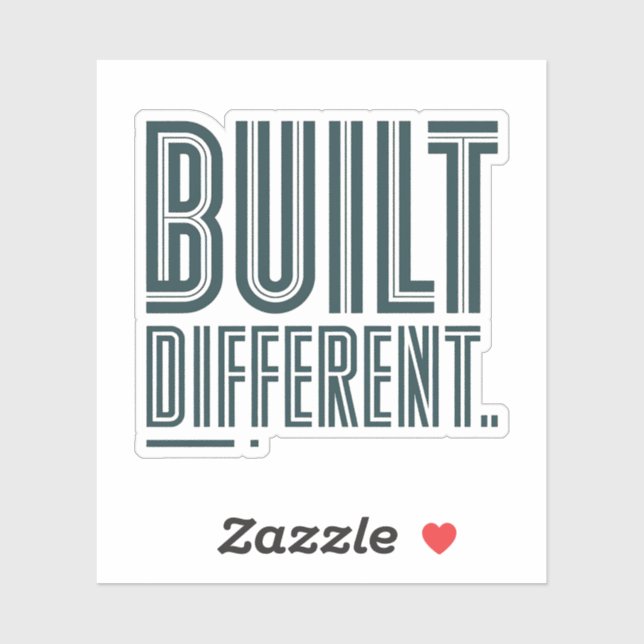 Built Different Graphic Sticker (Blatt)