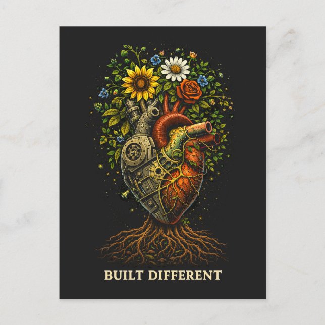 Built Different Postkarte (Vorderseite)