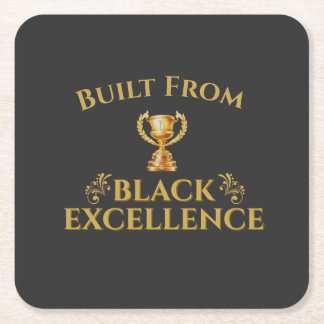 Built From Black Excellence Legacy Rechteckiger Pappuntersetzer
