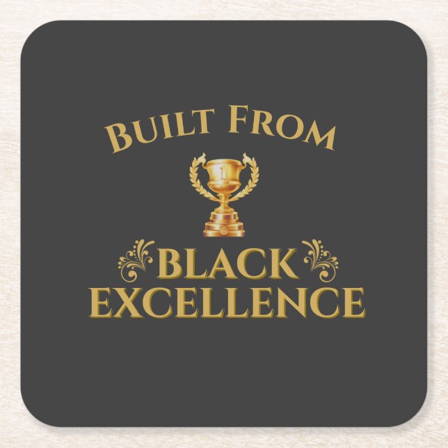 Built From Black Excellence Legacy Rechteckiger Pappuntersetzer (Vorderseite)