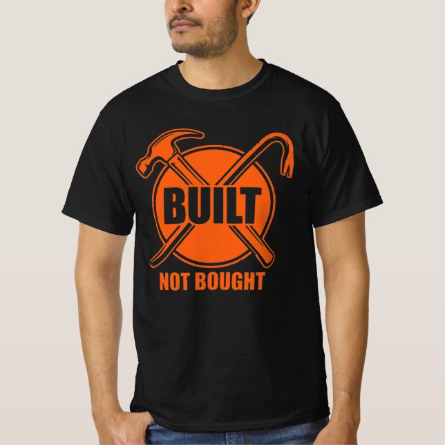 Built Not Bought Blue Collar Gift T-Shirt (Vorderseite)