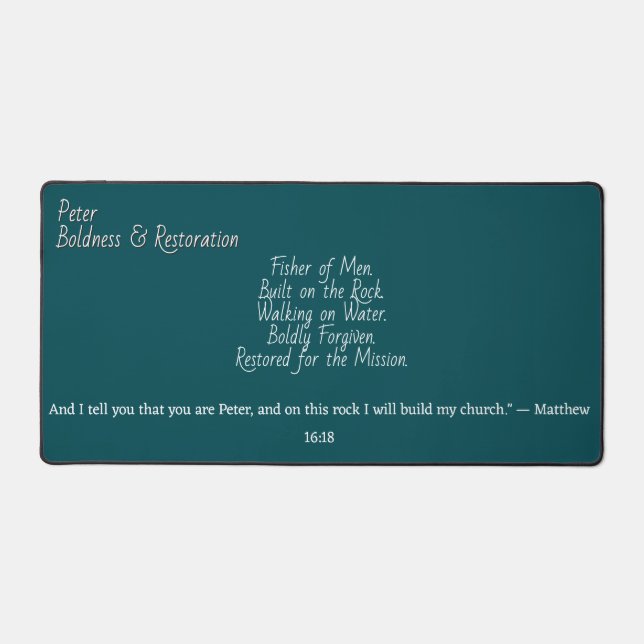 Built on the Rock" Biblical Desk Mat (Recto)