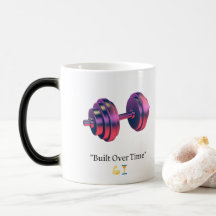 Built Over Time Motivations-Dumbbell-Kaffeetasse –