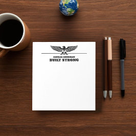 Built Strong Personalized Eagle Notizblock