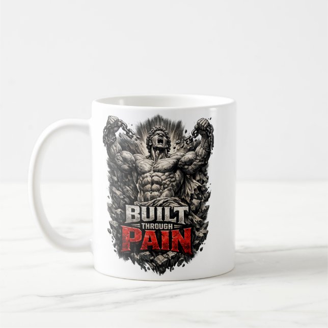 Built Through Pain Design Kaffeetasse (Links)