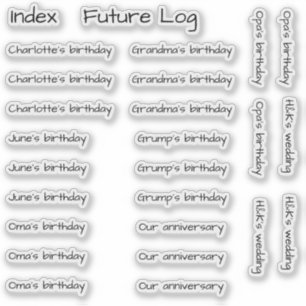 BuJo autocollants d'évènements personnalisés - Med
