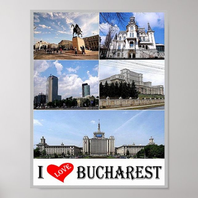Bukarest - I Liebe - Rumänien - Poster (Vorne)