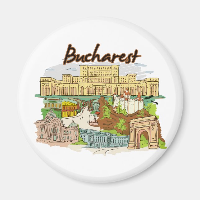 Bukarest, Rumänien Magnet (Vorne)