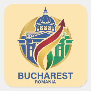 Bukarest Rumänien Osteuropa Quadratischer Aufkleber