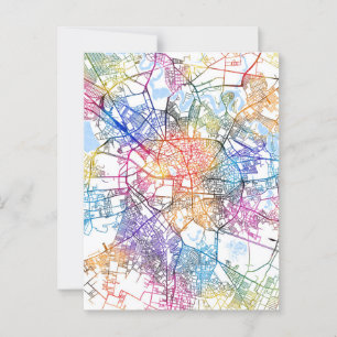 Bukarest Rumänien Stadtkarte Postkarte