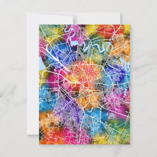 Bukarest Rumänien Stadtkarte Postkarte
