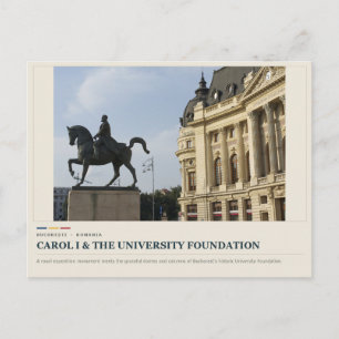 Bukarester Carol I. und Universitätsstiftung Postkarte