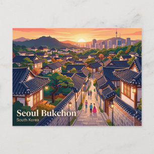 Bukchon Hanok Dorf Südkorea Postkarte