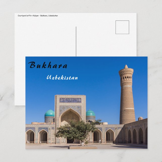 Bukhara, Usbekistan - Po-i-Kalyan Postkarte (Vorne/Hinten)