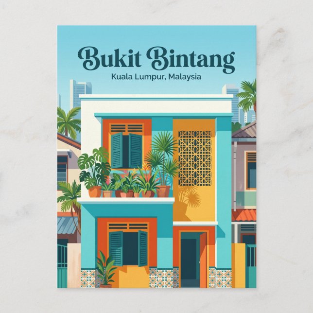 Bukit Bintang Malaysia Postkarte (Vorderseite)