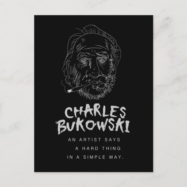Bukowski Postkarte (Vorderseite)