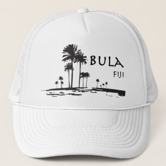 Bula Fiji Palm Tree Graphic Truckerkappe