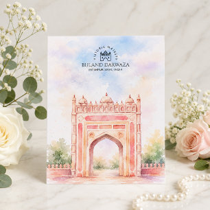 Buland Darwaza, Fatehpur Sikri Denkwürdige Reise Feiertagspostkarte
